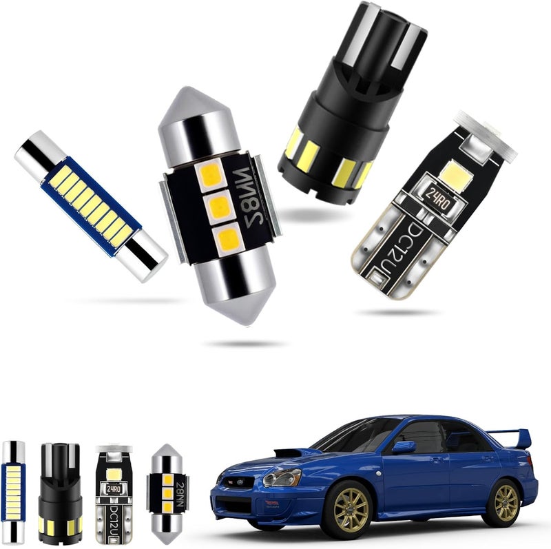 EASY EAGLE LED Interior Car Lights for WRX/WRX-STI/Impreza-2004-2022: 8 Piece Kit White LED Light Bulbs - Super Bright 6000K + Install Tool - Image 1